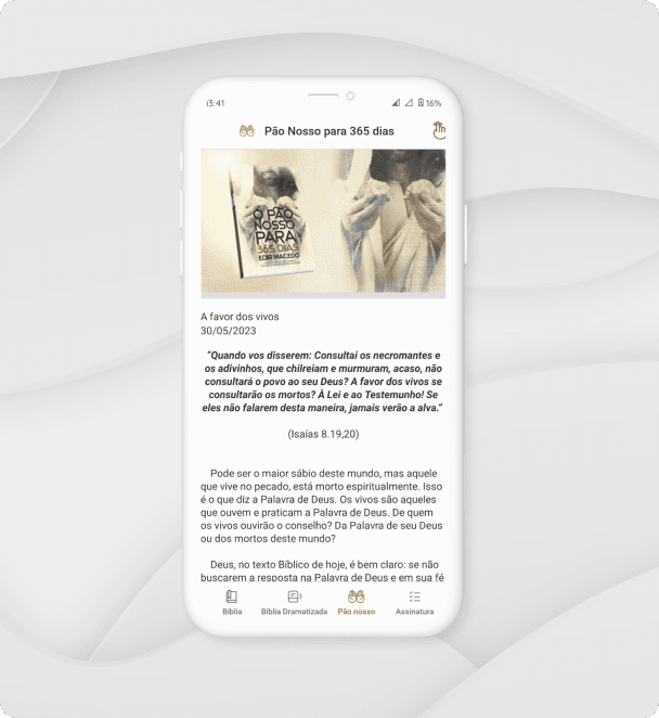 Tela do aplicativo mostrando o Pão Nosso